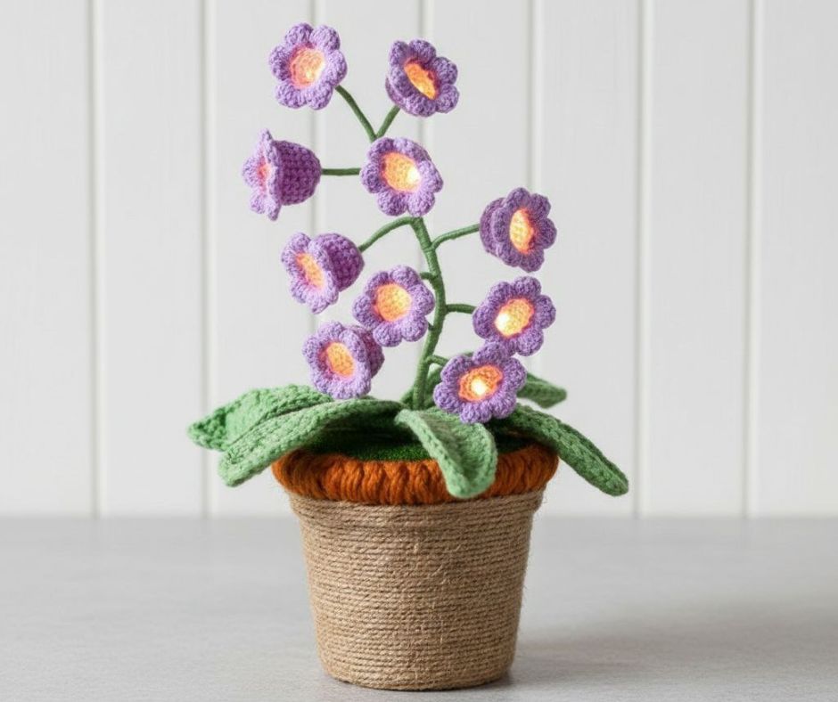 Hand-Crocheted Glow Flowers.