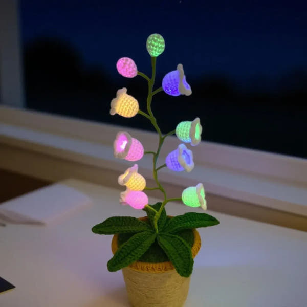 Hand-Crocheted Glow Flowers.